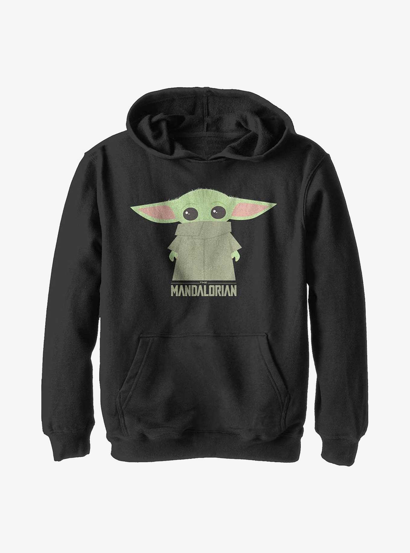 Star Wars The Mandalorian The Child Covered Face Youth Hoodie, BLACK, hi-res