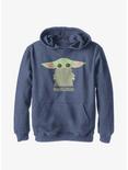 Star Wars The Mandalorian The Child Covered Face Youth Hoodie, NAVY HTR, hi-res