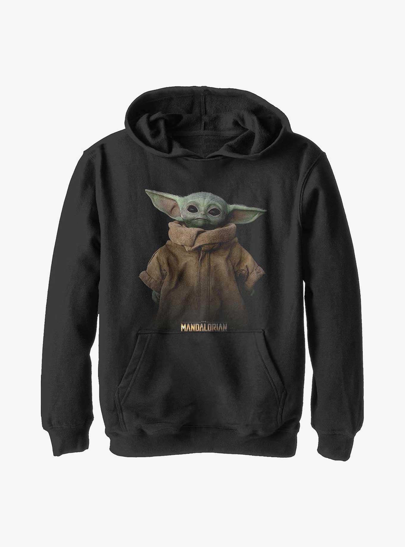 Star Wars The Mandalorian Full Size Youth Hoodie, BLACK, hi-res