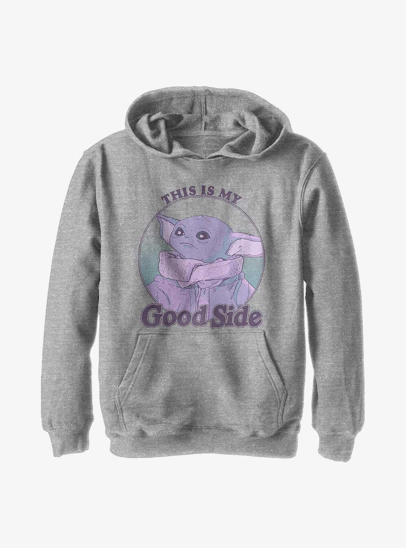 Star Wars The Mandalorian Good Side Youth Hoodie, ATH HTR, hi-res