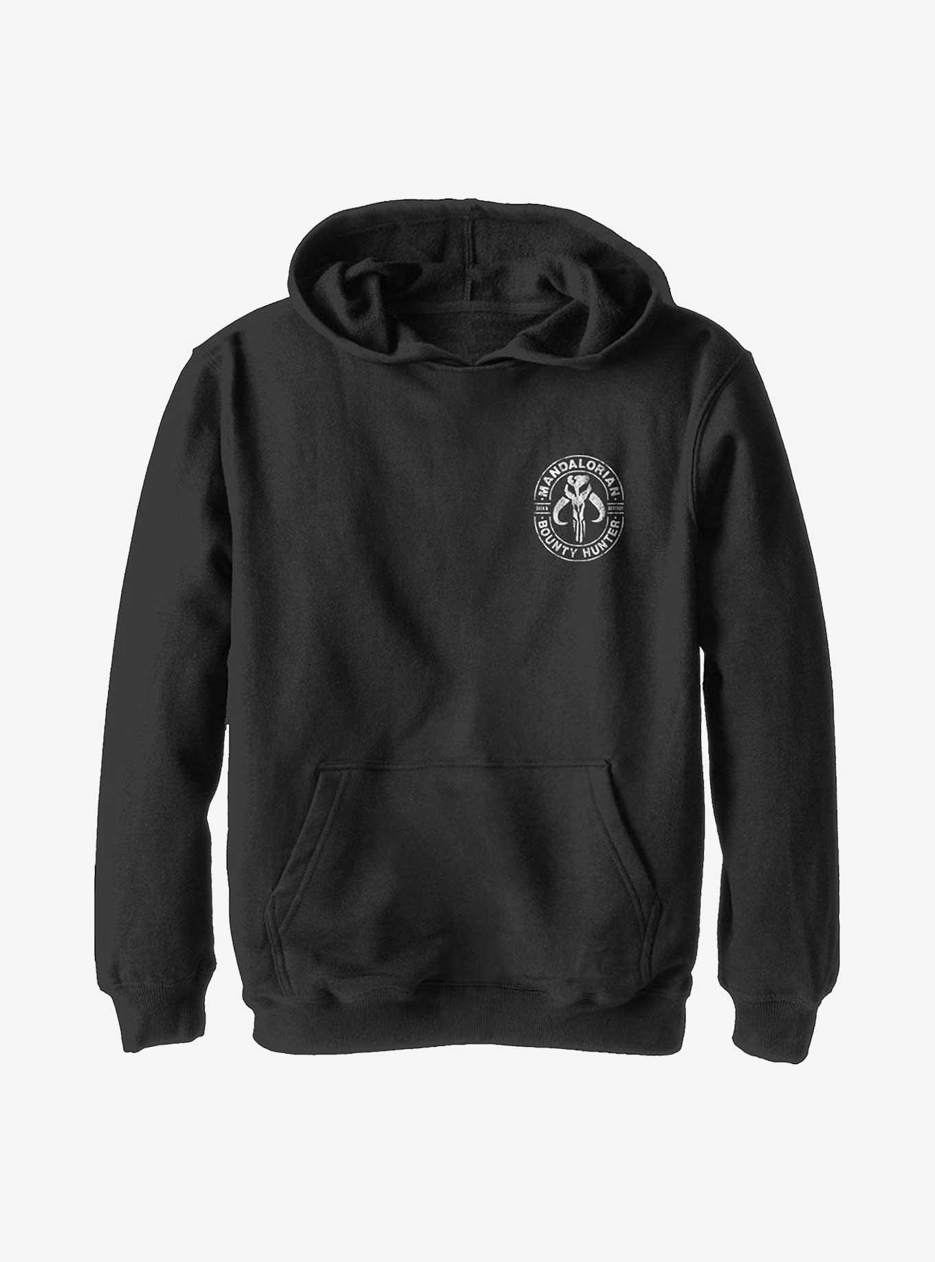 Star Wars The Mandalorian Gun For Hire Youth Hoodie, BLACK, hi-res