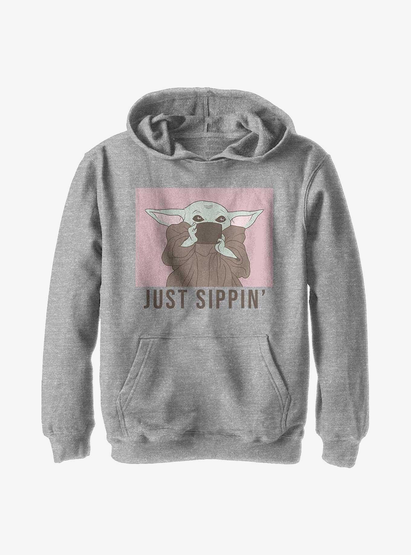 Star Wars The Mandalorian Just Sippin Youth Hoodie, , hi-res