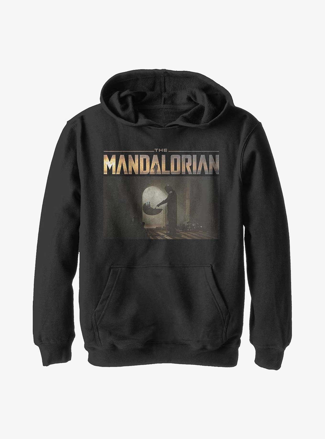 Star Wars The Mandalorian Logo Scene Youth Hoodie, , hi-res