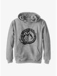 Star Wars The Mandalorian Painted Skull Youth Hoodie, ATH HTR, hi-res