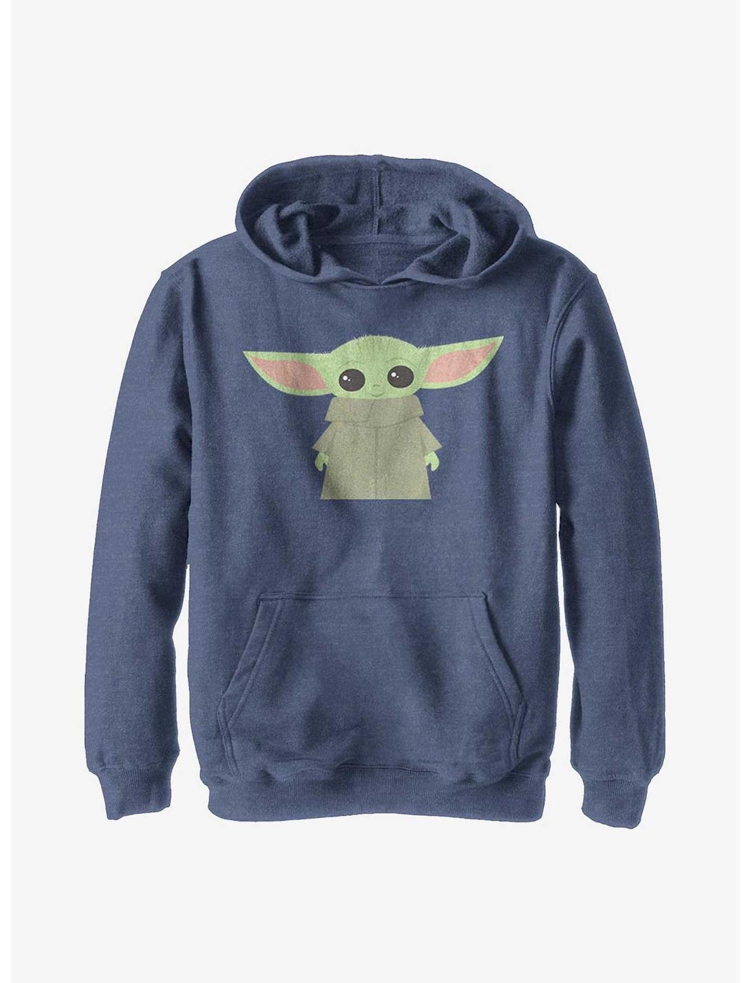 Star Wars The Mandalorian Simple The Child Youth Hoodie, NAVY HTR, hi-res