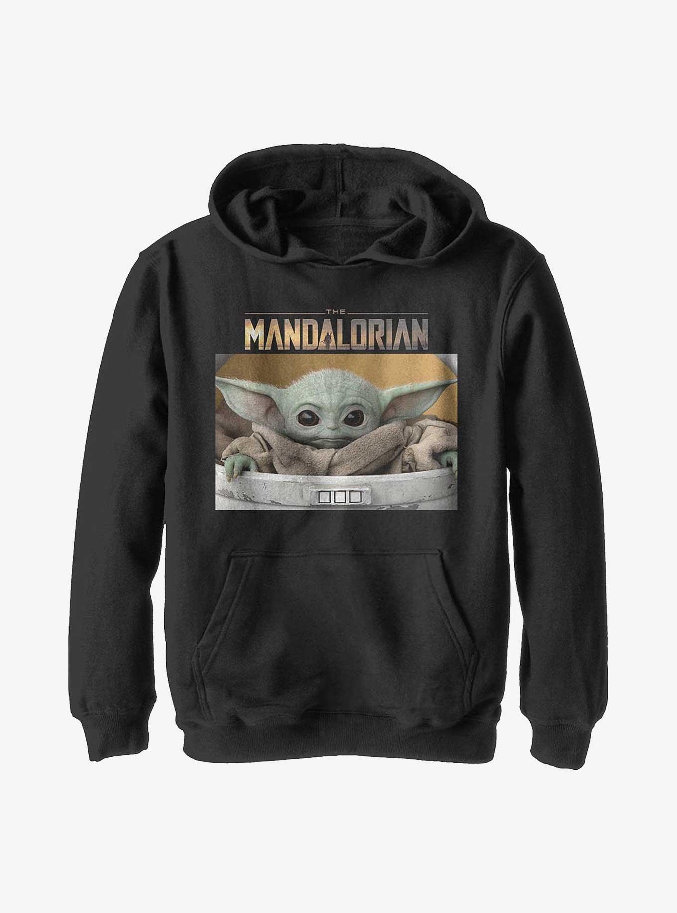 Star Wars The Mandalorian Small Box Youth Hoodie, BLACK, hi-res