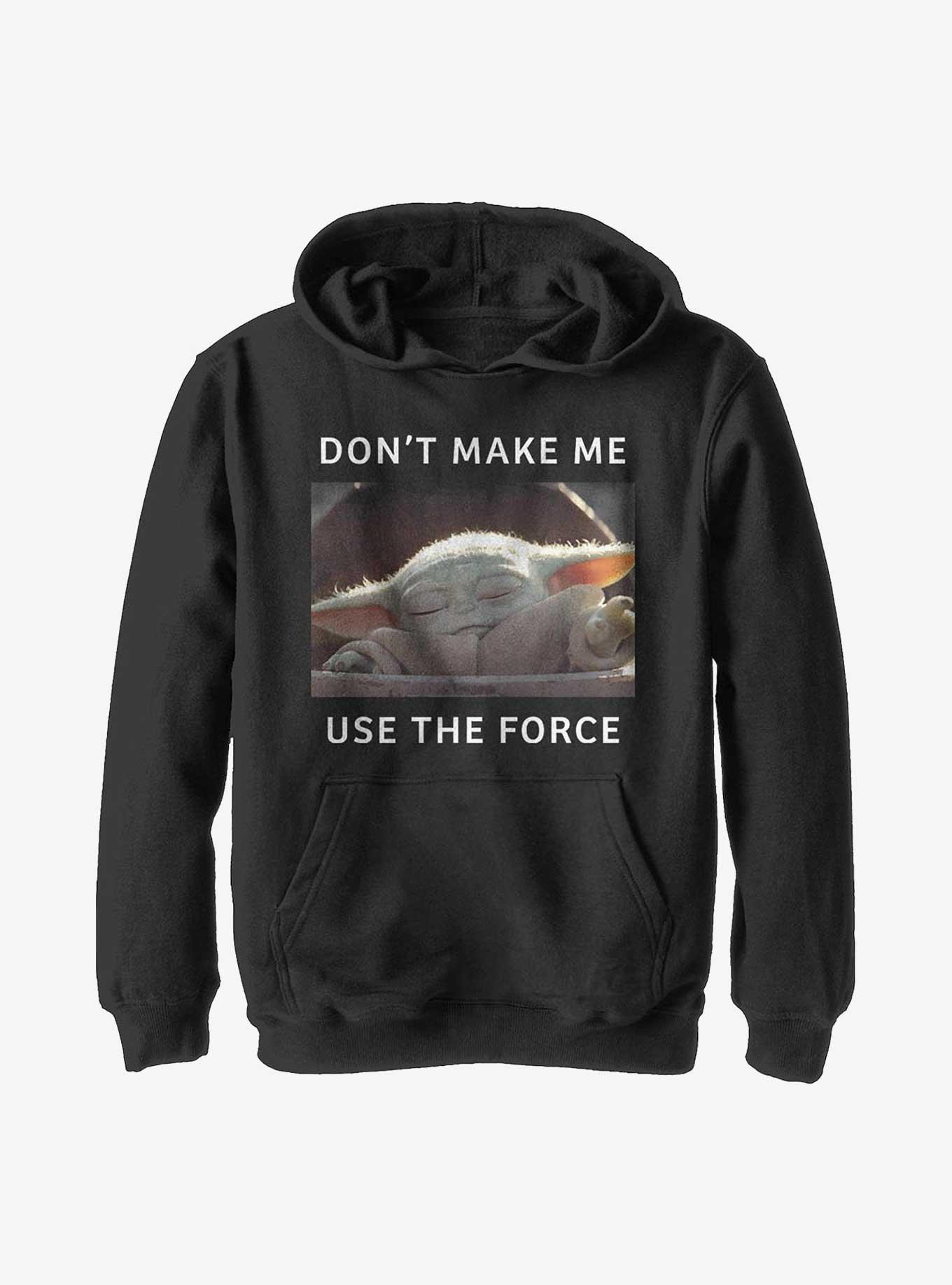 Star Wars The Mandalorian Small Meme Youth Hoodie, BLACK, hi-res