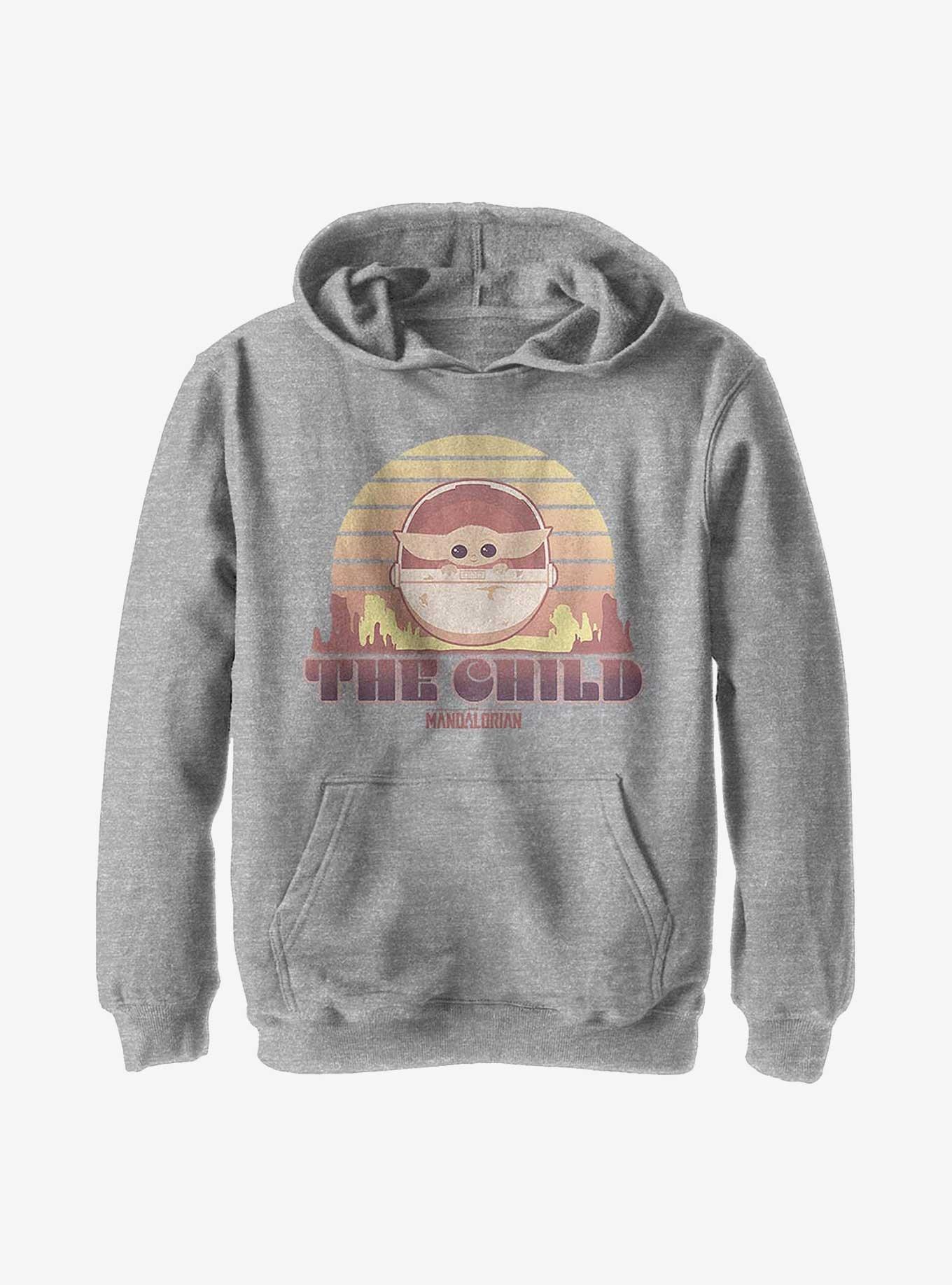 Star Wars The Mandalorian Sunset Child Youth Hoodie, ATH HTR, hi-res