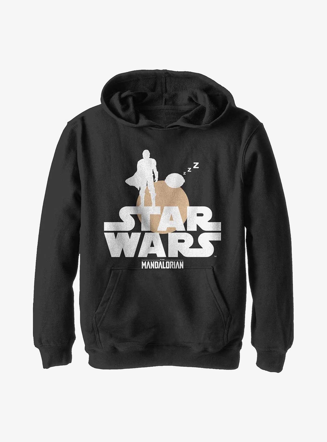 Star Wars The Mandalorian Sunset Duo Youth Hoodie BLACK BoxLunch