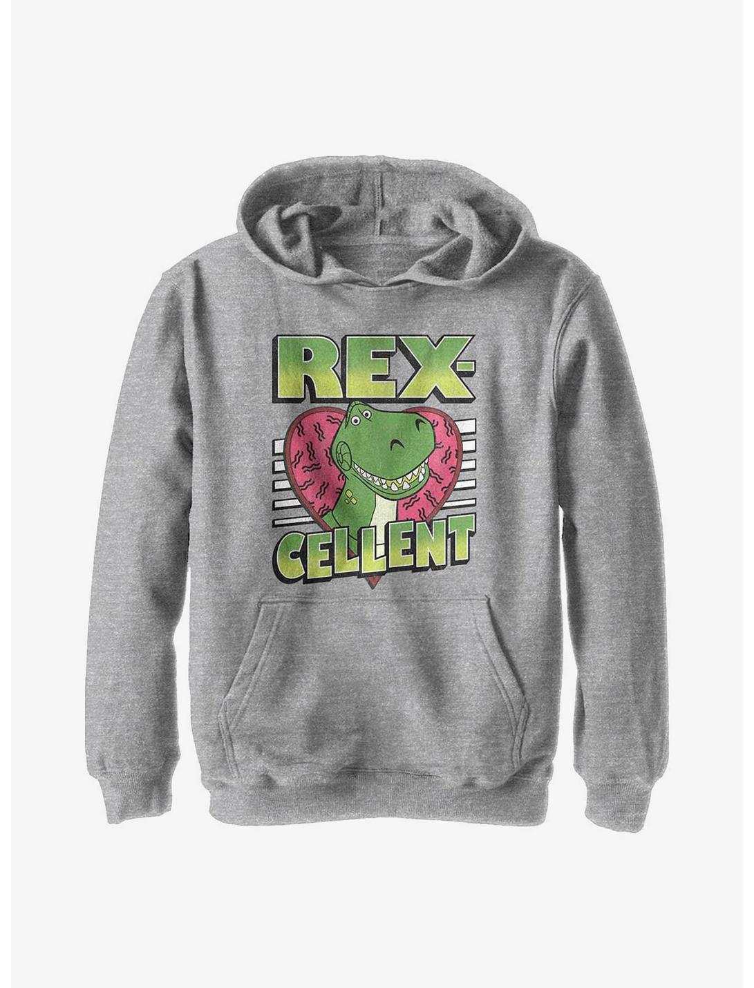 Disney Pixar Toy Story Rexcellent Heart Youth Hoodie, ATH HTR, hi-res