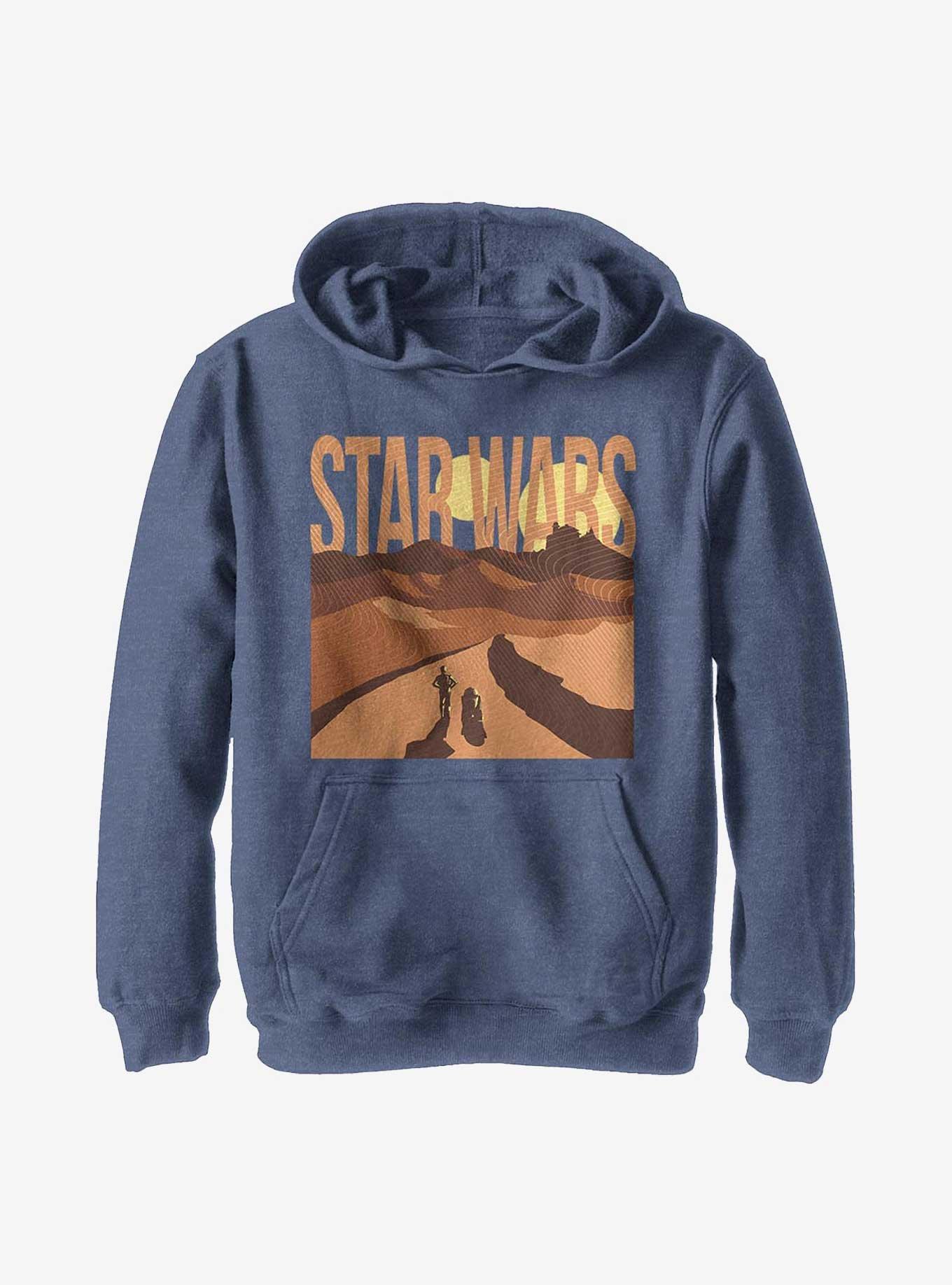 Star Wars Lost In The Desert Youth Hoodie, NAVY HTR, hi-res