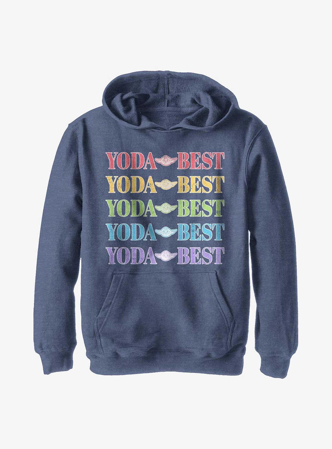 Star Wars Yoda Best Rainbow Youth Hoodie, , hi-res