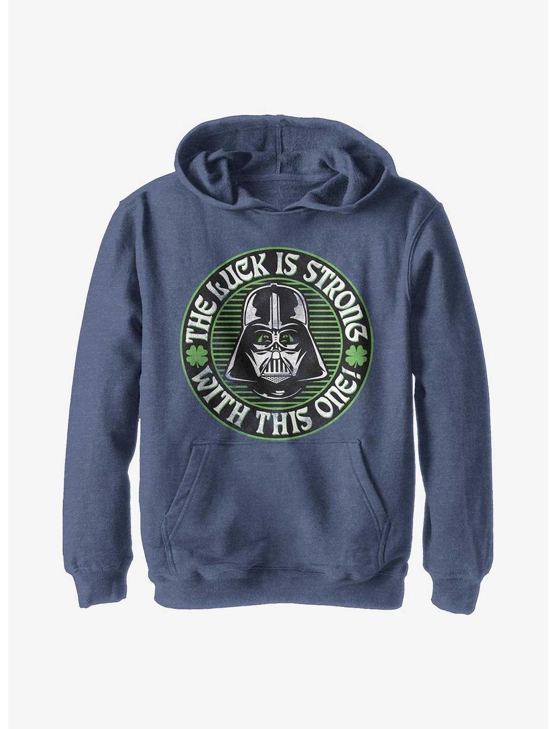 Star Wars Luck Is Strong Youth Hoodie, NAVY HTR, hi-res