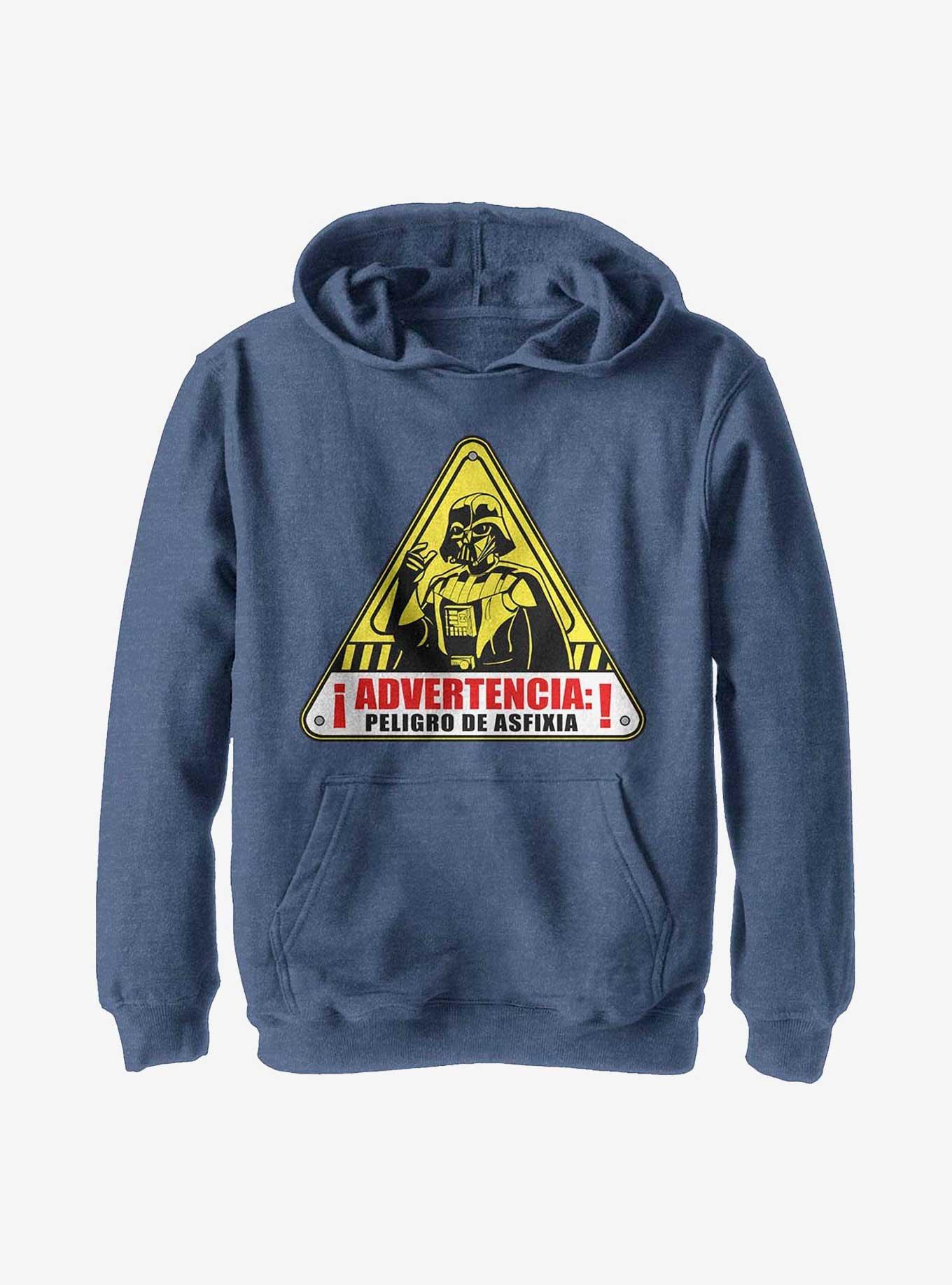 Star Wars Peligro De Asfixia Youth Hoodie, NAVY HTR, hi-res