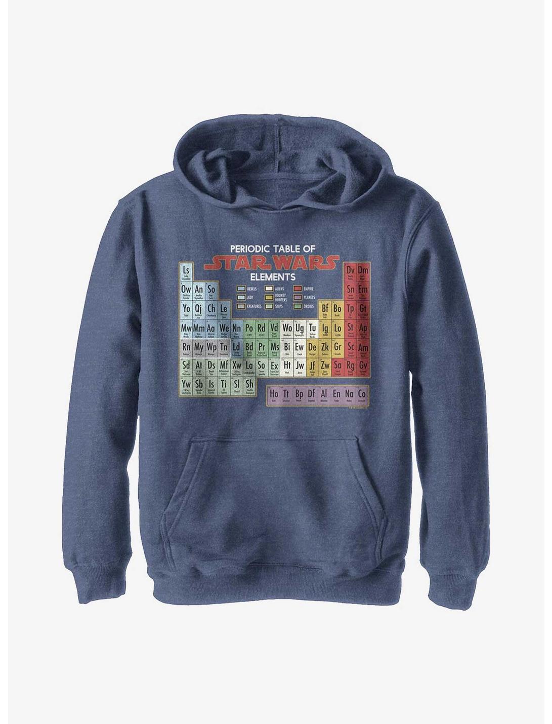 Star Wars Periodic Table Youth Hoodie, NAVY HTR, hi-res