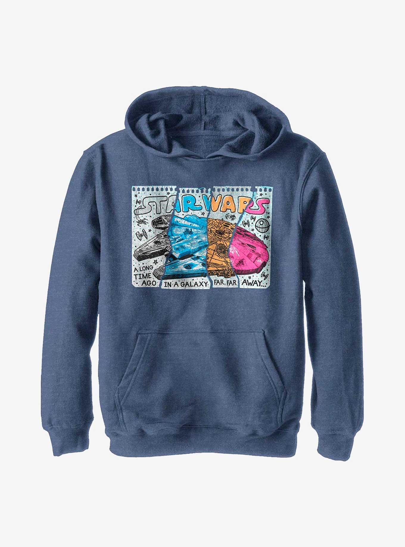 Star Wars Sketchy Situation Youth Hoodie, NAVY HTR, hi-res