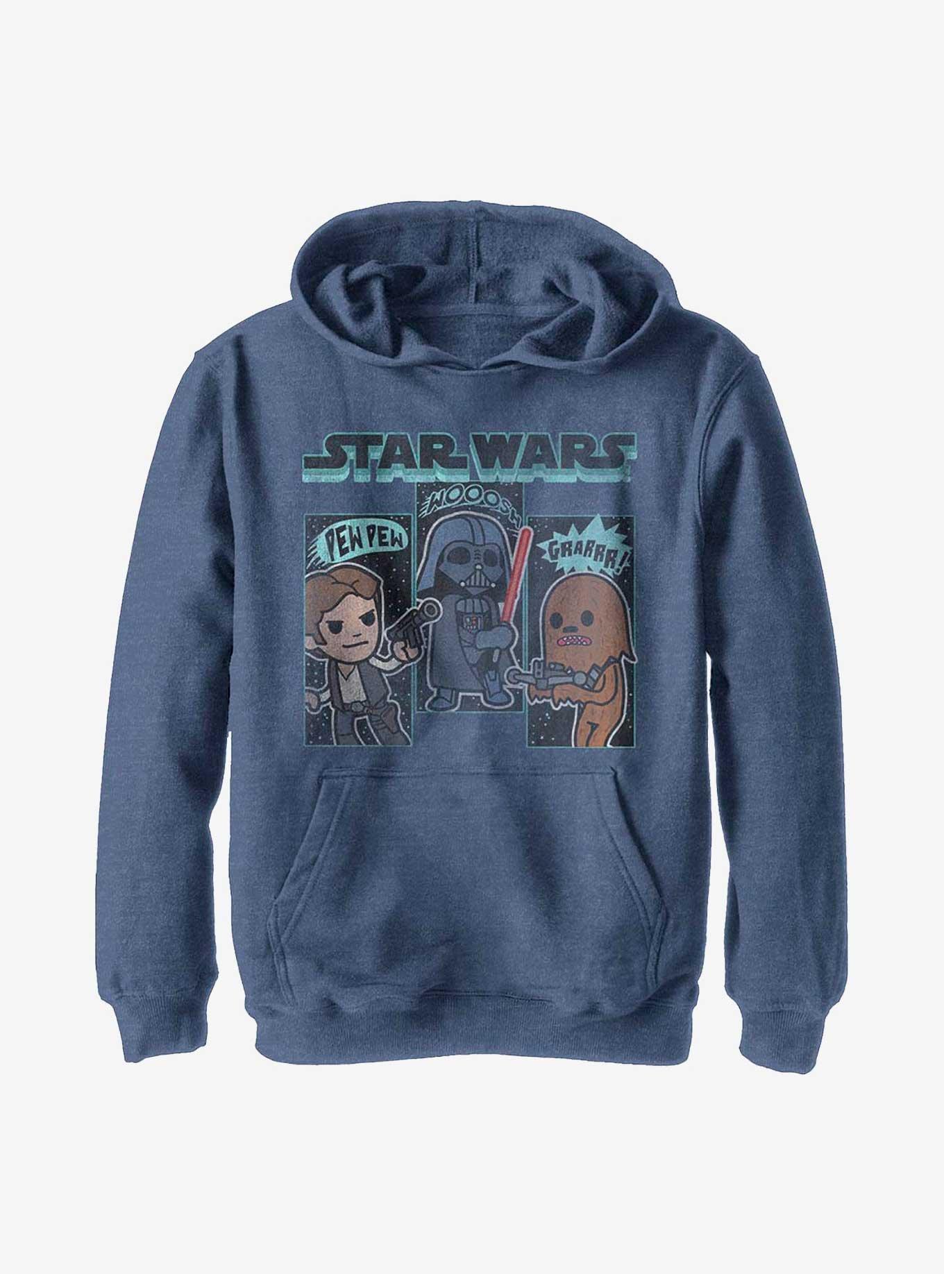 Star Wars Sound Effects Youth Hoodie, NAVY HTR, hi-res