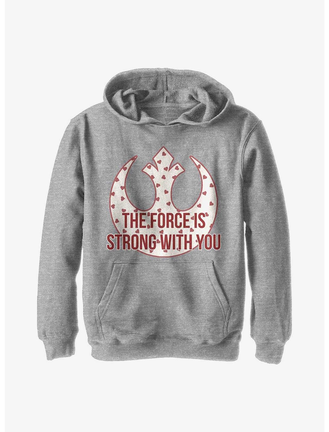 Star Wars Strong Heart Force Youth Hoodie, ATH HTR, hi-res