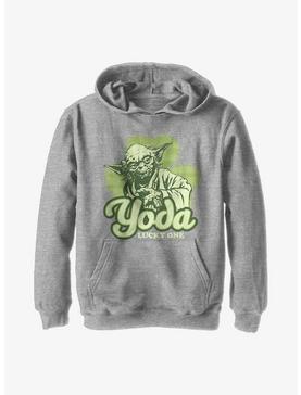 Plus Size Star Wars Yoda Lucky Retro Youth Hoodie, , hi-res