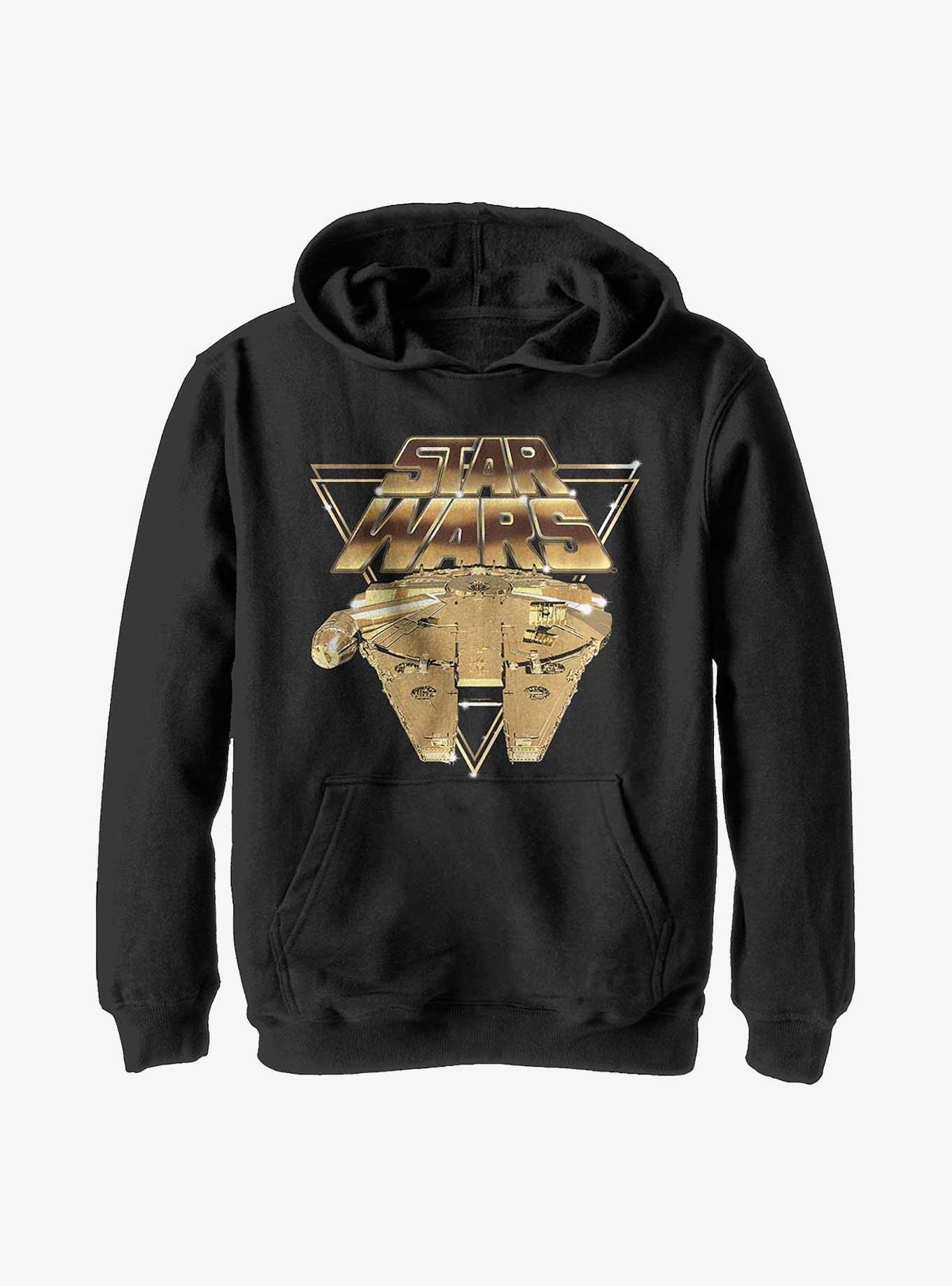 Star Wars Episode VIII: The Last Jedi Gold Flack Youth Hoodie, BLACK, hi-res