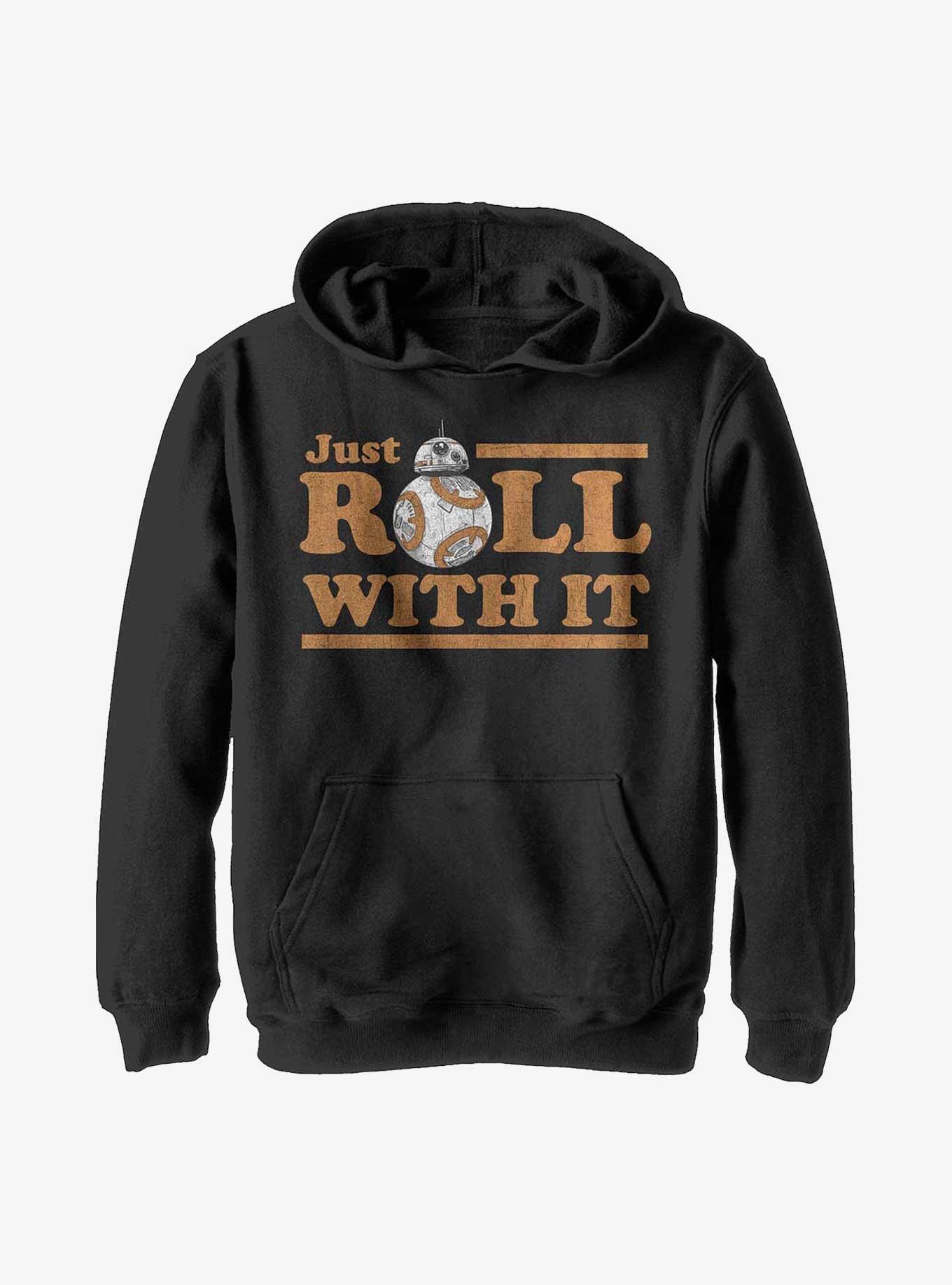 Star Wars Episode VIII: The Last Jedi Just Roll Youth Hoodie, BLACK, hi-res