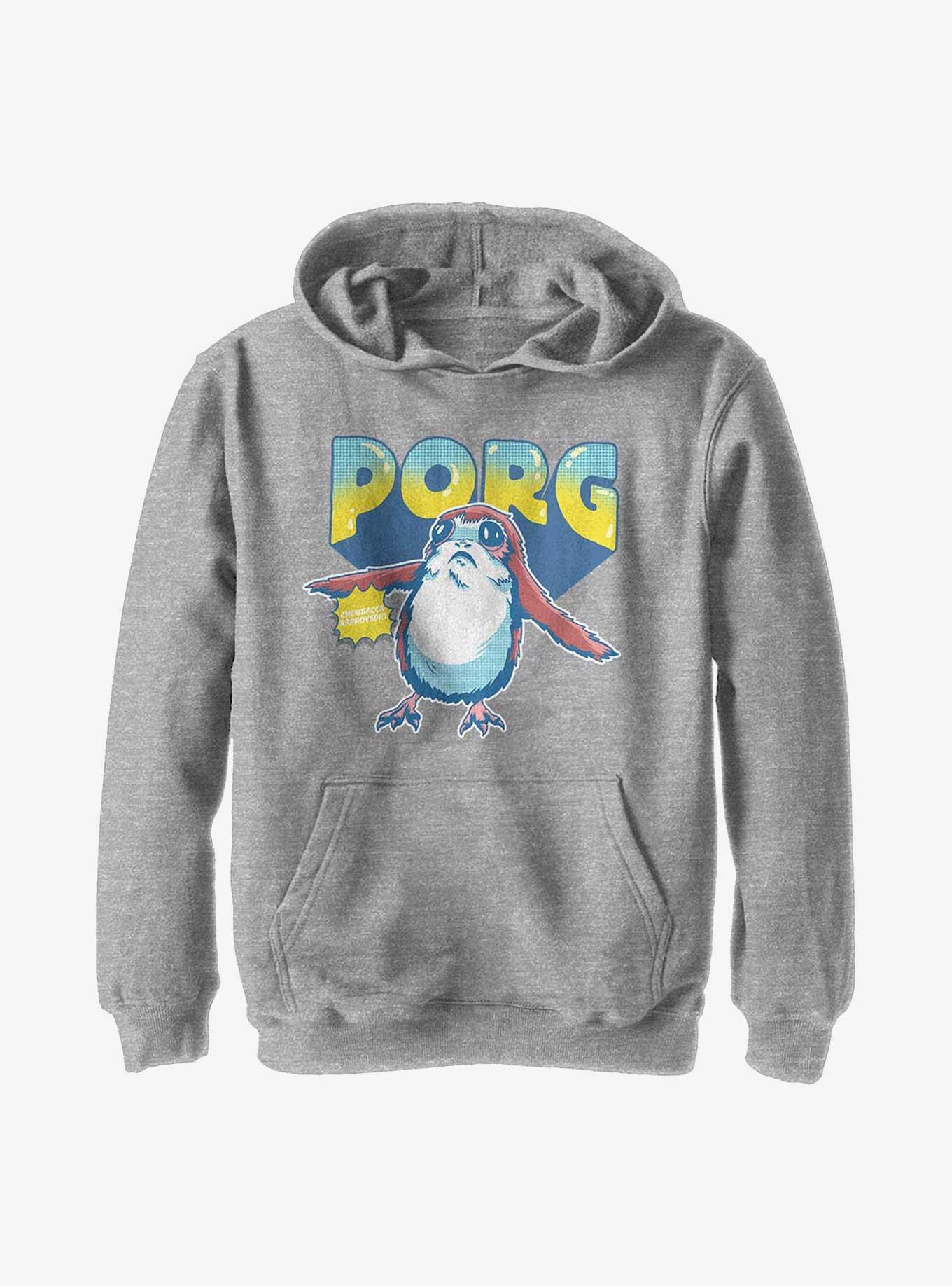 Star Wars Episode VIII The Last Jedi Porg Youth Hoodie GREY BoxLunch