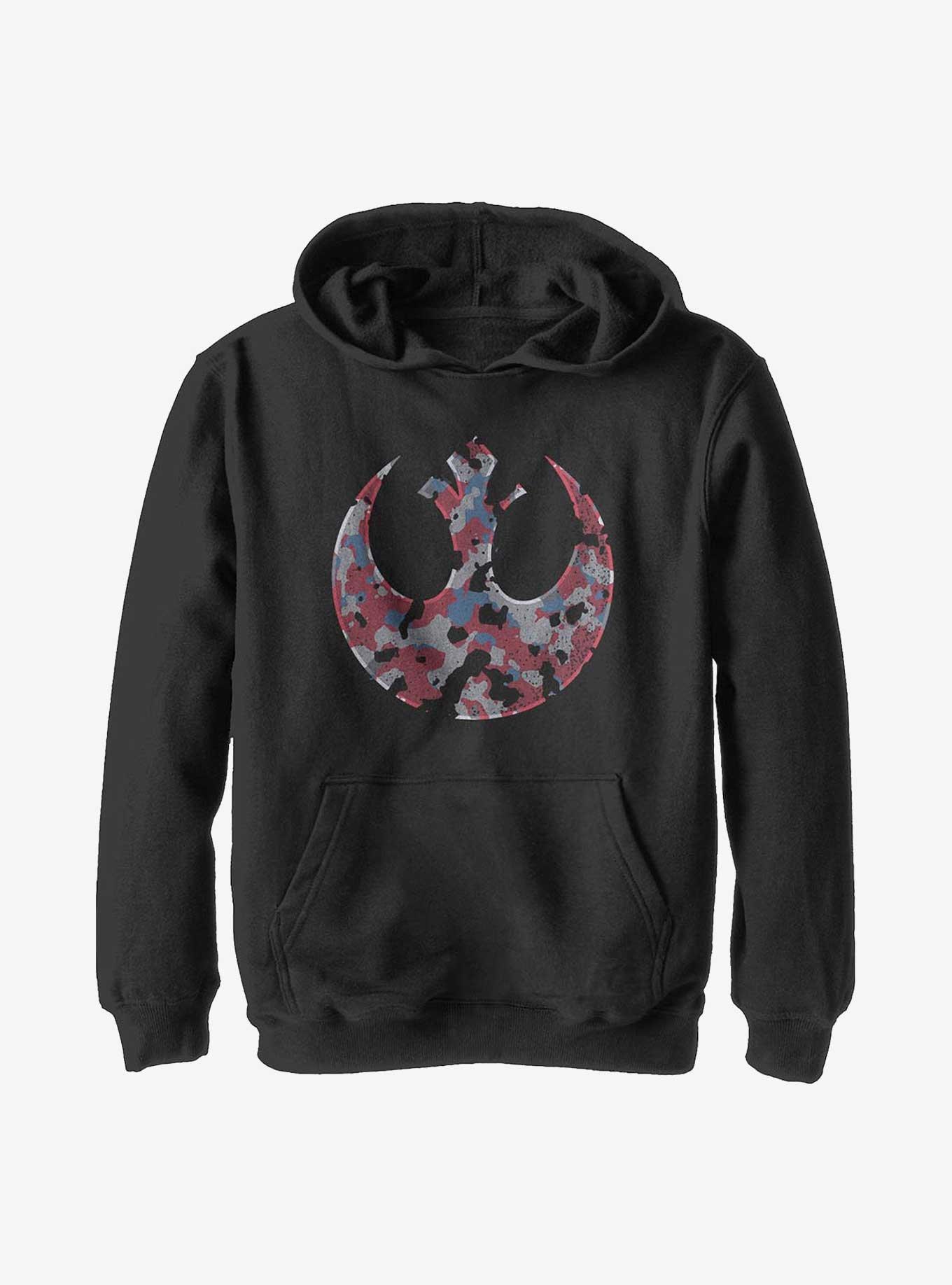 Star Wars Camo Rebel Crest Youth Hoodie, BLACK, hi-res