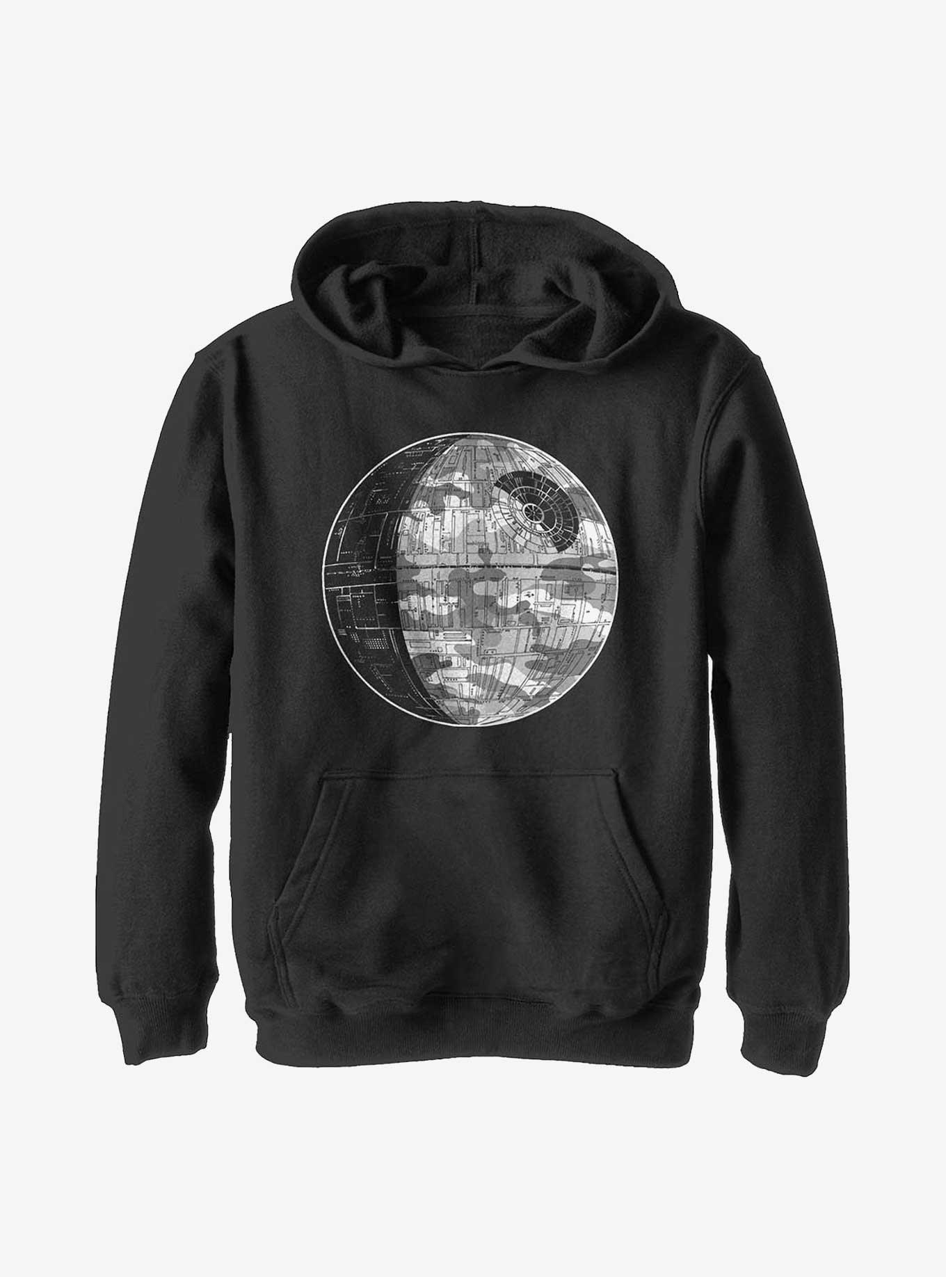 Star Wars Death Star Camo Youth Hoodie, BLACK, hi-res