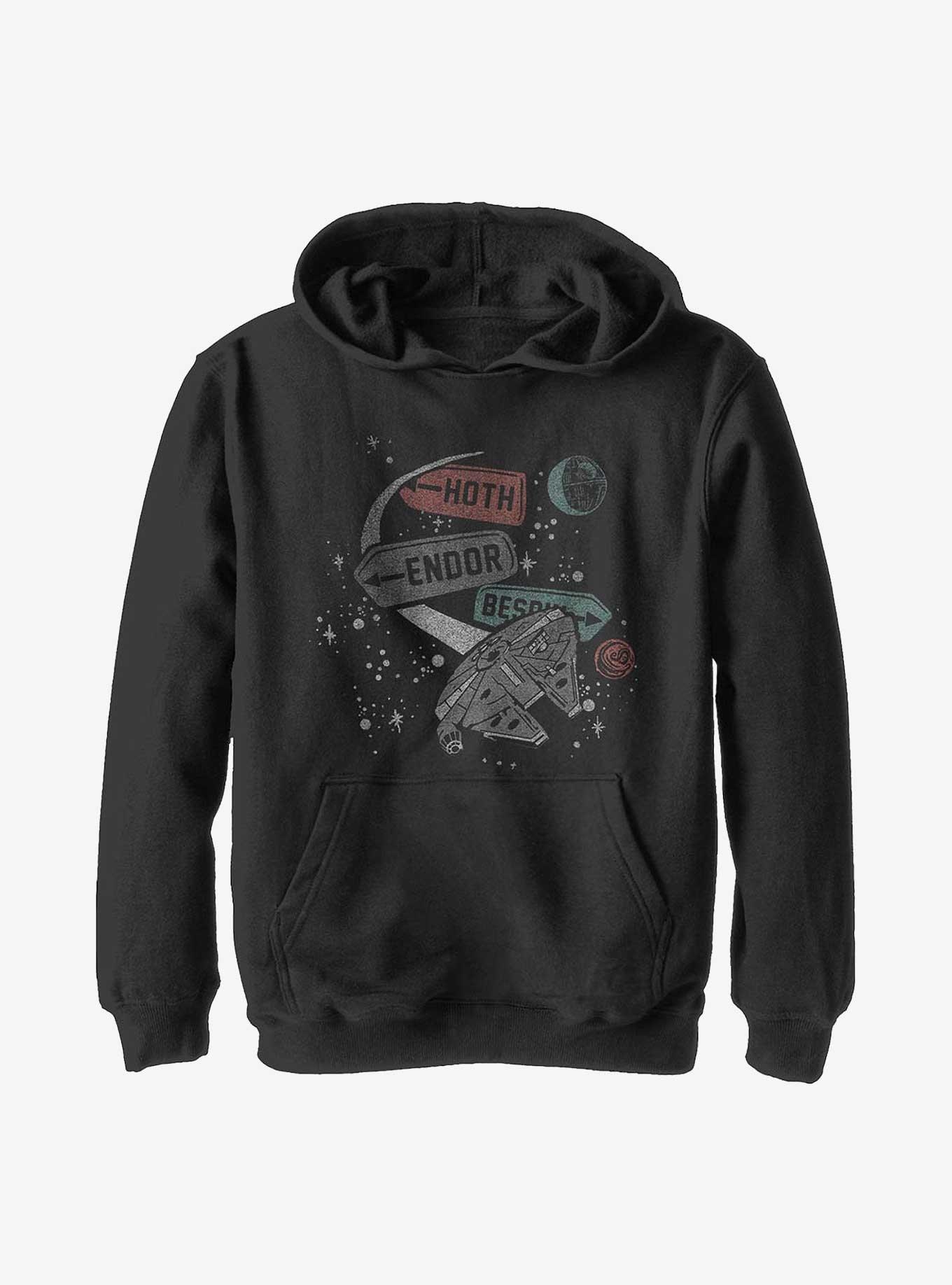 Star Wars Planet Map Youth Hoodie, , hi-res