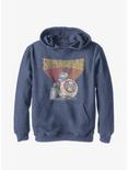 Star Wars Episode IX: The Rise Of Skywalker BB-8 Retro Youth Hoodie, NAVY HTR, hi-res