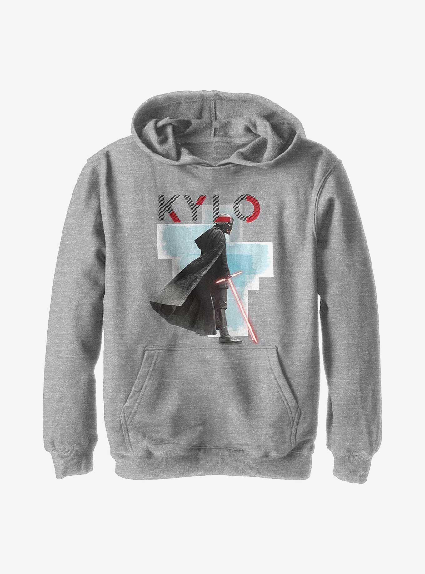 Star Wars Episode IX: The Rise Of Skywalker Kylo Red Mask Youth Hoodie, ATH HTR, hi-res