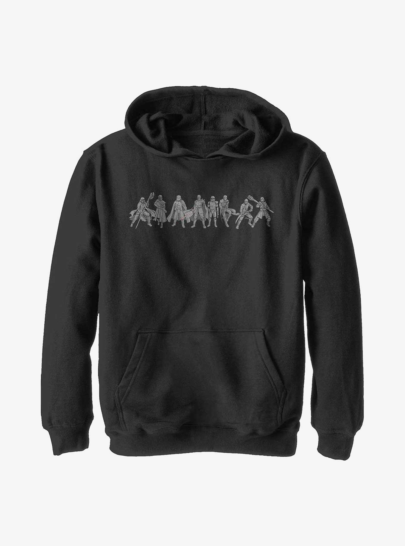 Star Wars Episode IX: The Rise Of Skywalker New Order Lineup Youth Hoodie, BLACK, hi-res