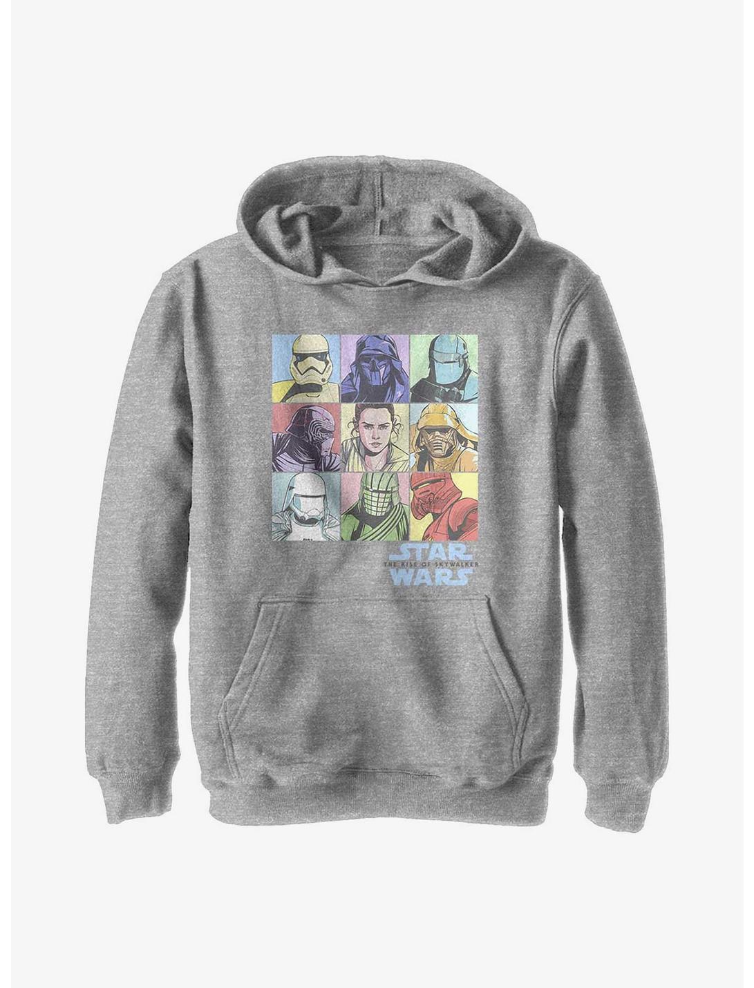Star Wars Episode IX: The Rise Of Skywalker Pastel Rey Boxes Youth Hoodie, ATH HTR, hi-res