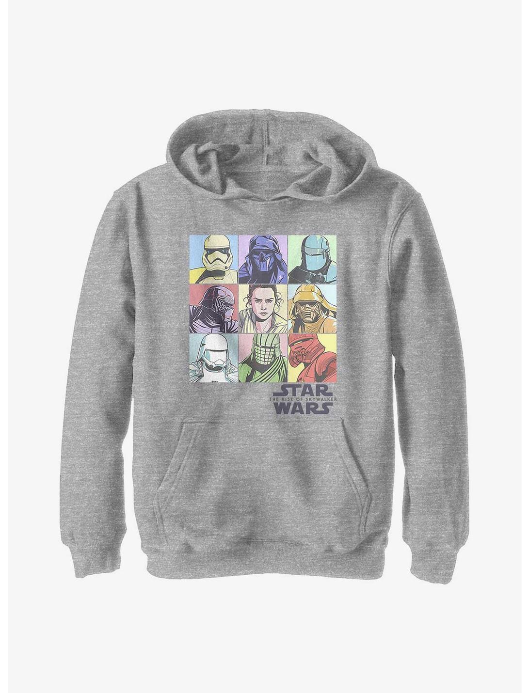 Star Wars Episode IX: The Rise Of Skywalker Pastel Rey Boxes Youth Hoodie, ATH HTR, hi-res
