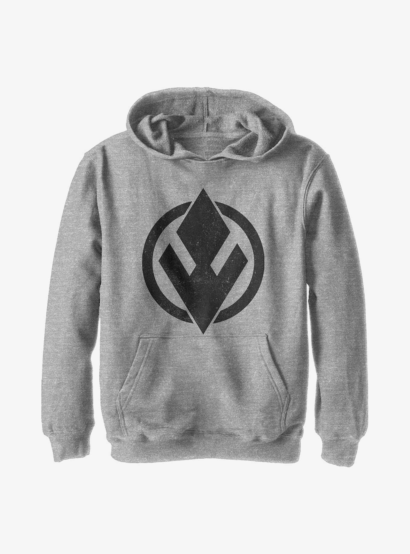 Star Wars Episode IX: The Rise Of Skywalker Sith Trooper Solid Emblem Youth Hoodie, , hi-res