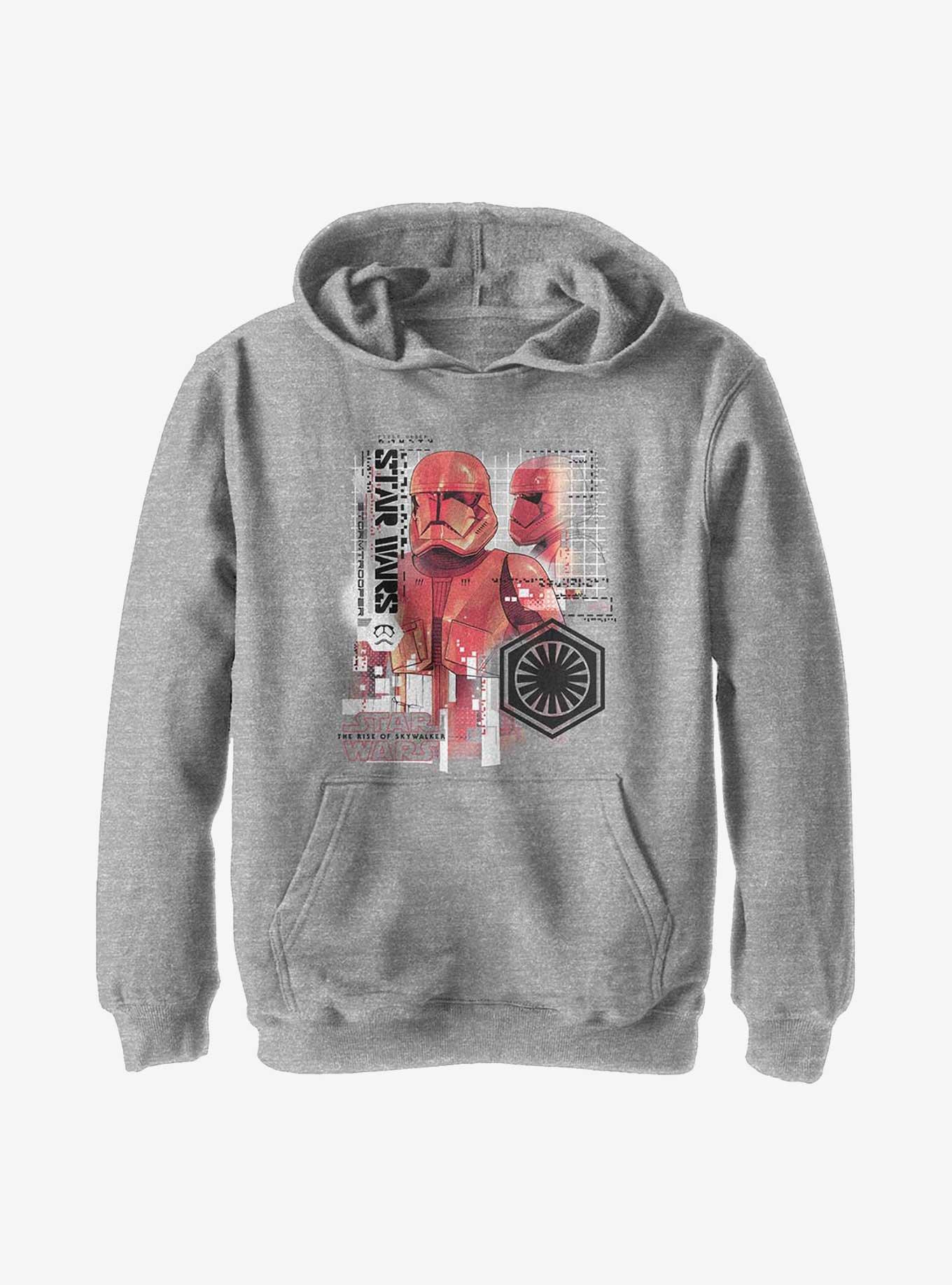Star Wars Episode IX: The Rise Of Skywalker Super Red Trooper Youth Hoodie, ATH HTR, hi-res