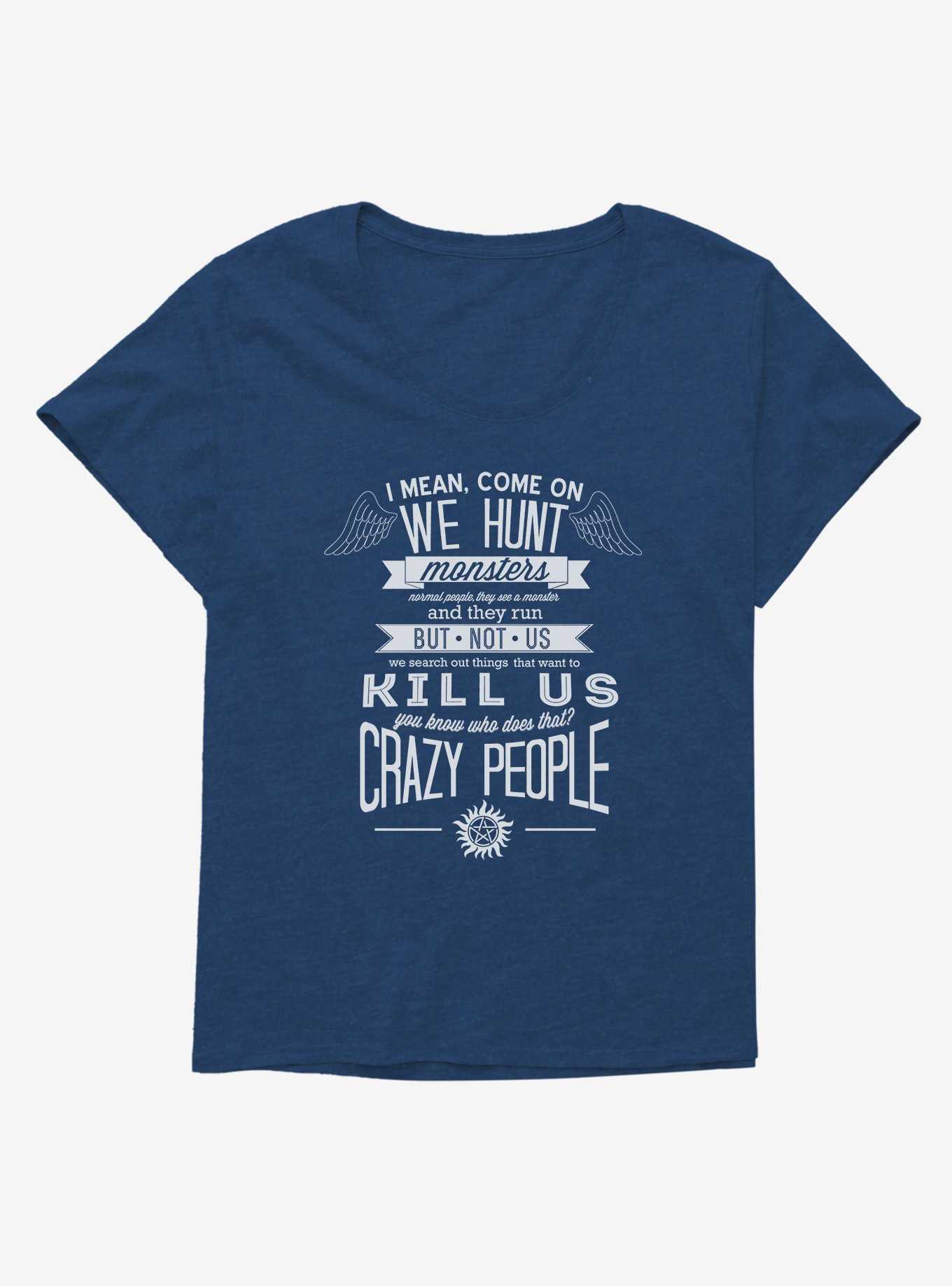 Supernatural Crazy People Girls Plus Size T-Shirt, , hi-res