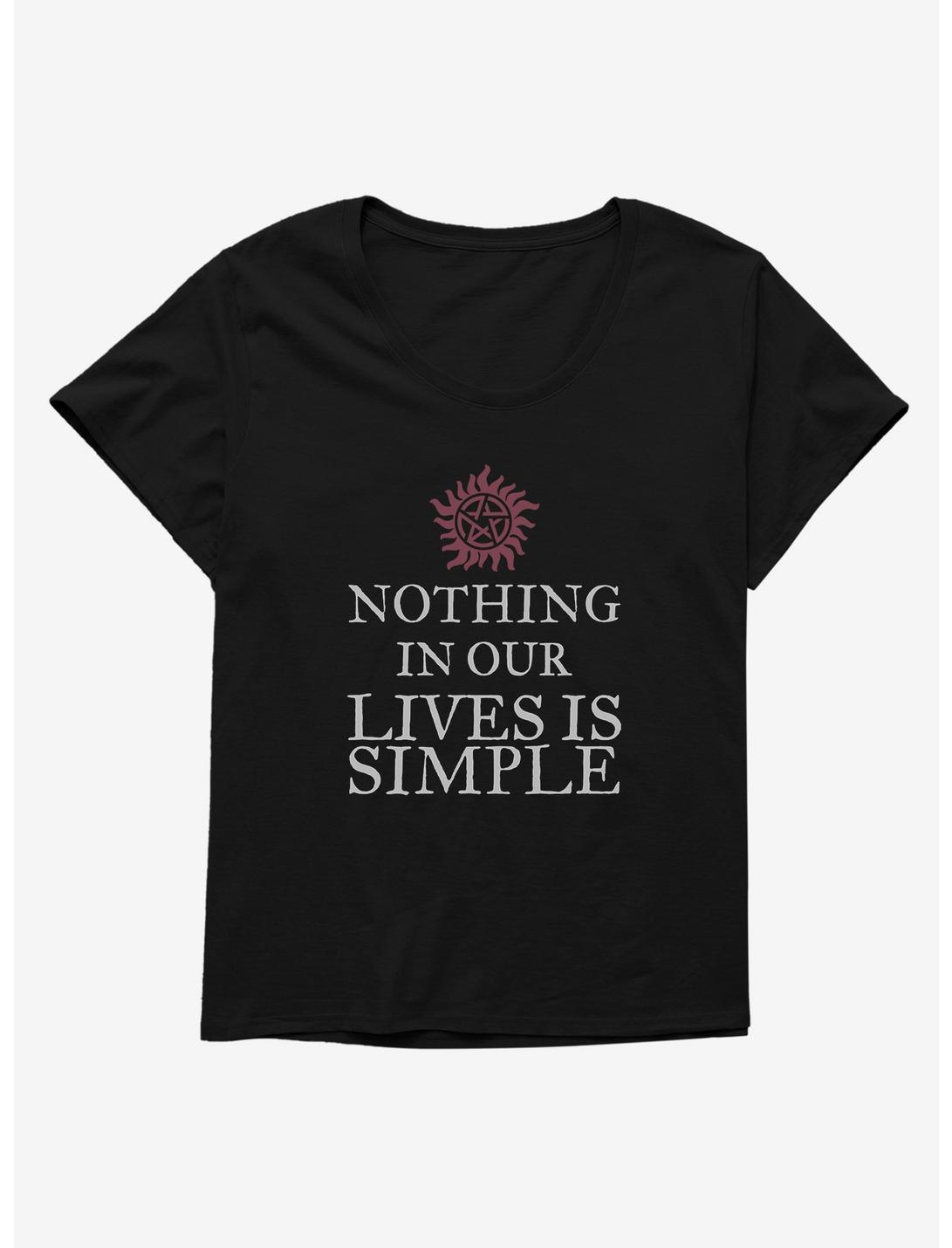 Supernatural Nothing Simple Girls Plus Size T-Shirt, , hi-res