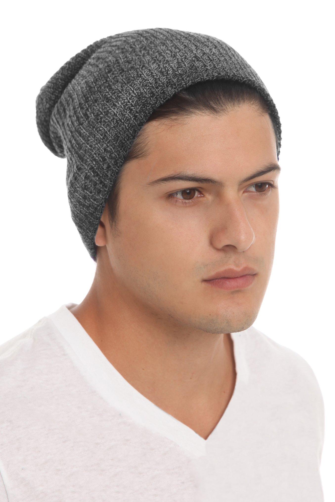 Grey Marled Beanie, , hi-res