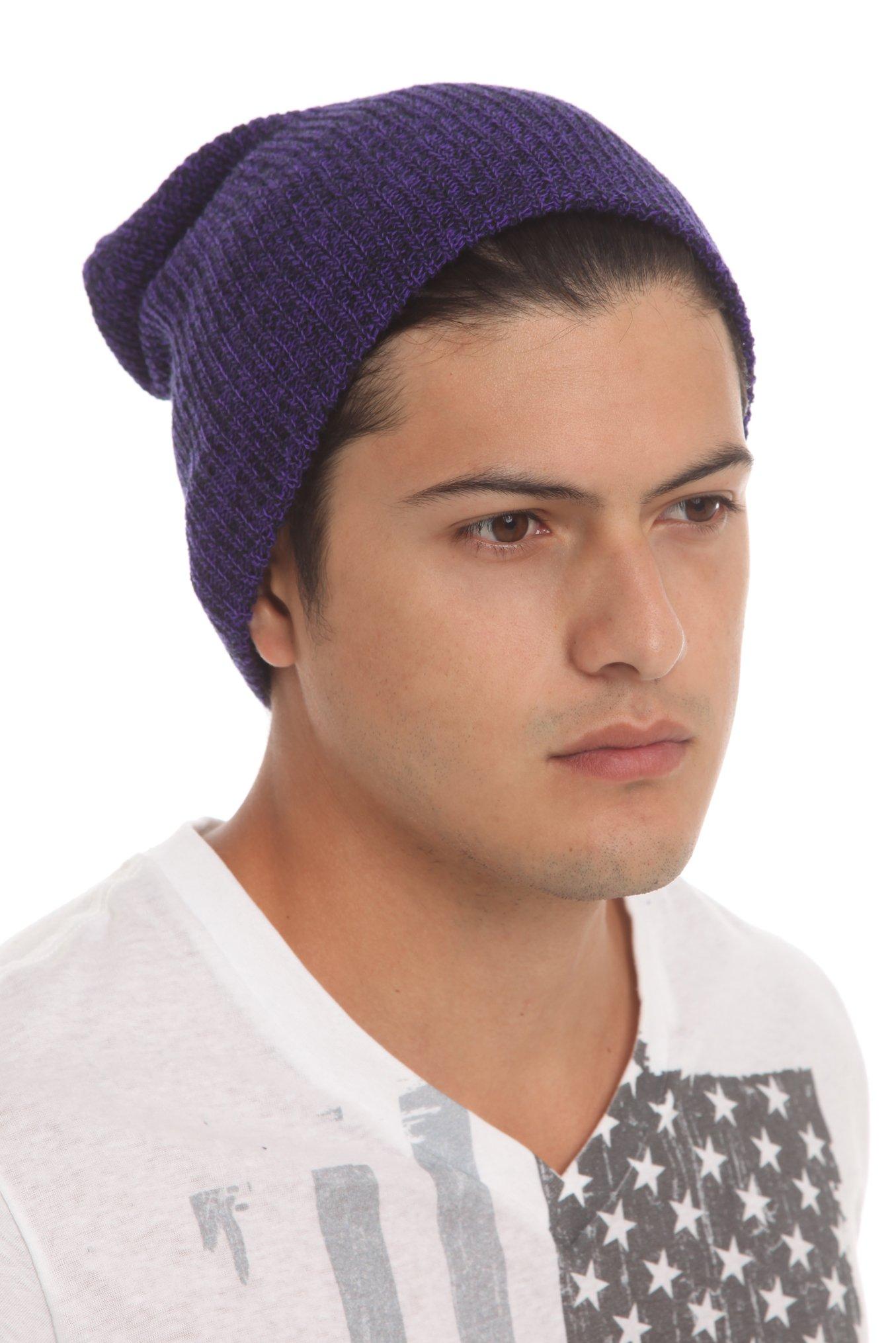 Purple Marled Beanie, , hi-res