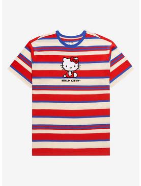 Sanrio Hello Kitty Portrait Embroidered Stripe T- Shirt - BoxLunch Exclusive, , hi-res