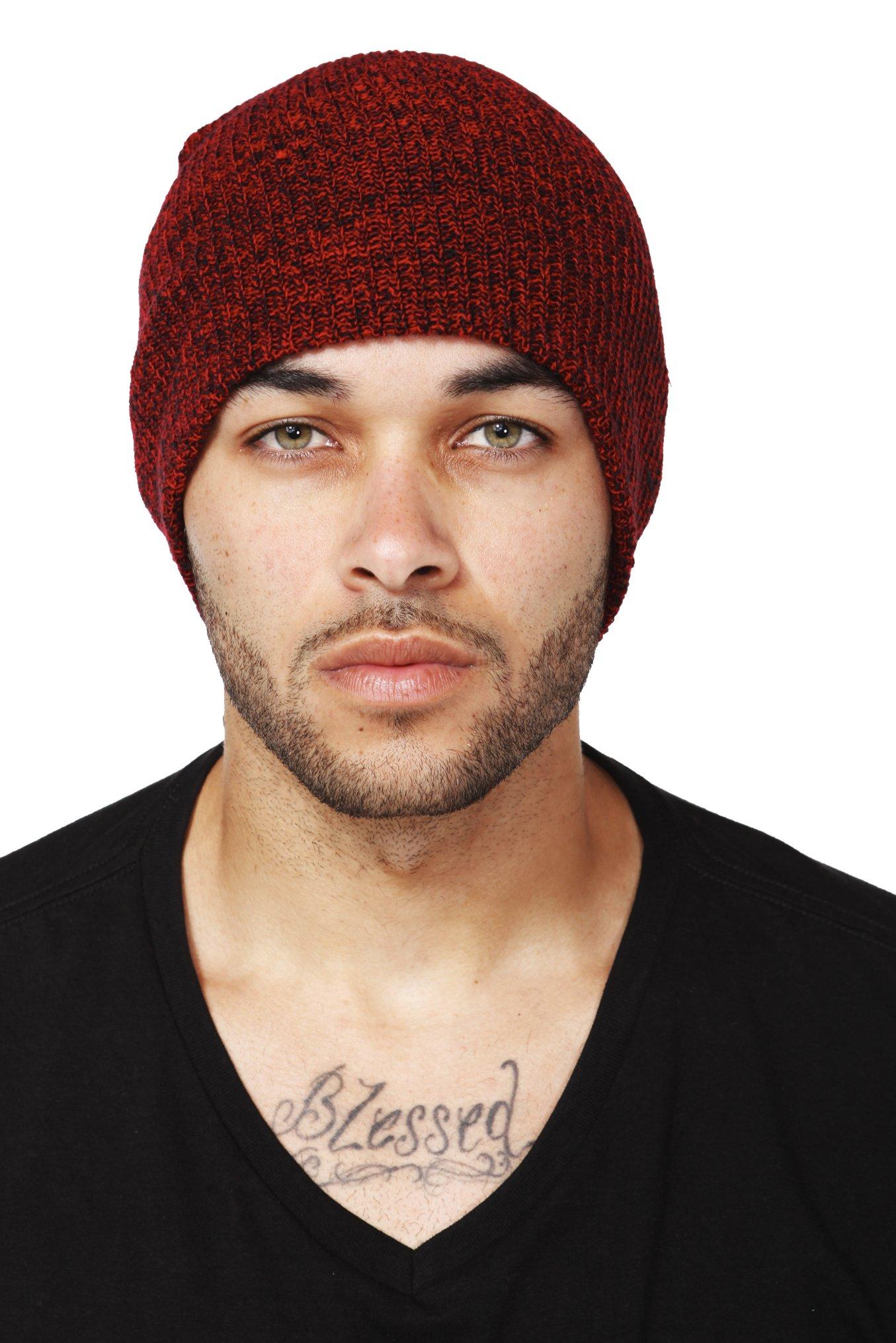 Red Marled Beanie, RED, hi-res