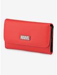 Marvel Comics Red Brick Metal Emblem Flap Wallet Red, , hi-res