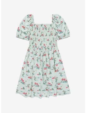 Disney The Princess and the Frog Lily Pads & Flowers Smocked Dress - BoxLunch Exclusive, , hi-res