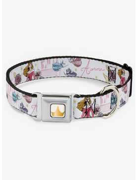 Disney Sleeping Beauty Aurora And Fairy Godmothers Seatbelt Dog Collar, , hi-res