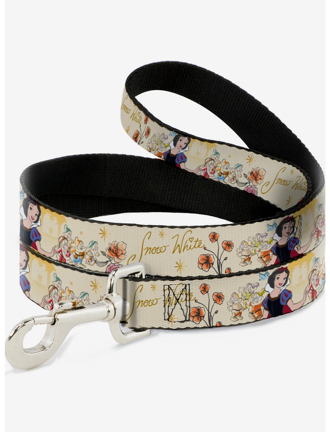 Disney Snow White And The Seven Dwarfs Flowers Yellow Dog Leash, , hi-res