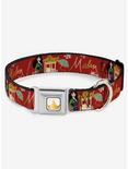 Plus Size Disney Mulan Gazebo Flowers Seatbelt Dog Collar, RED, hi-res