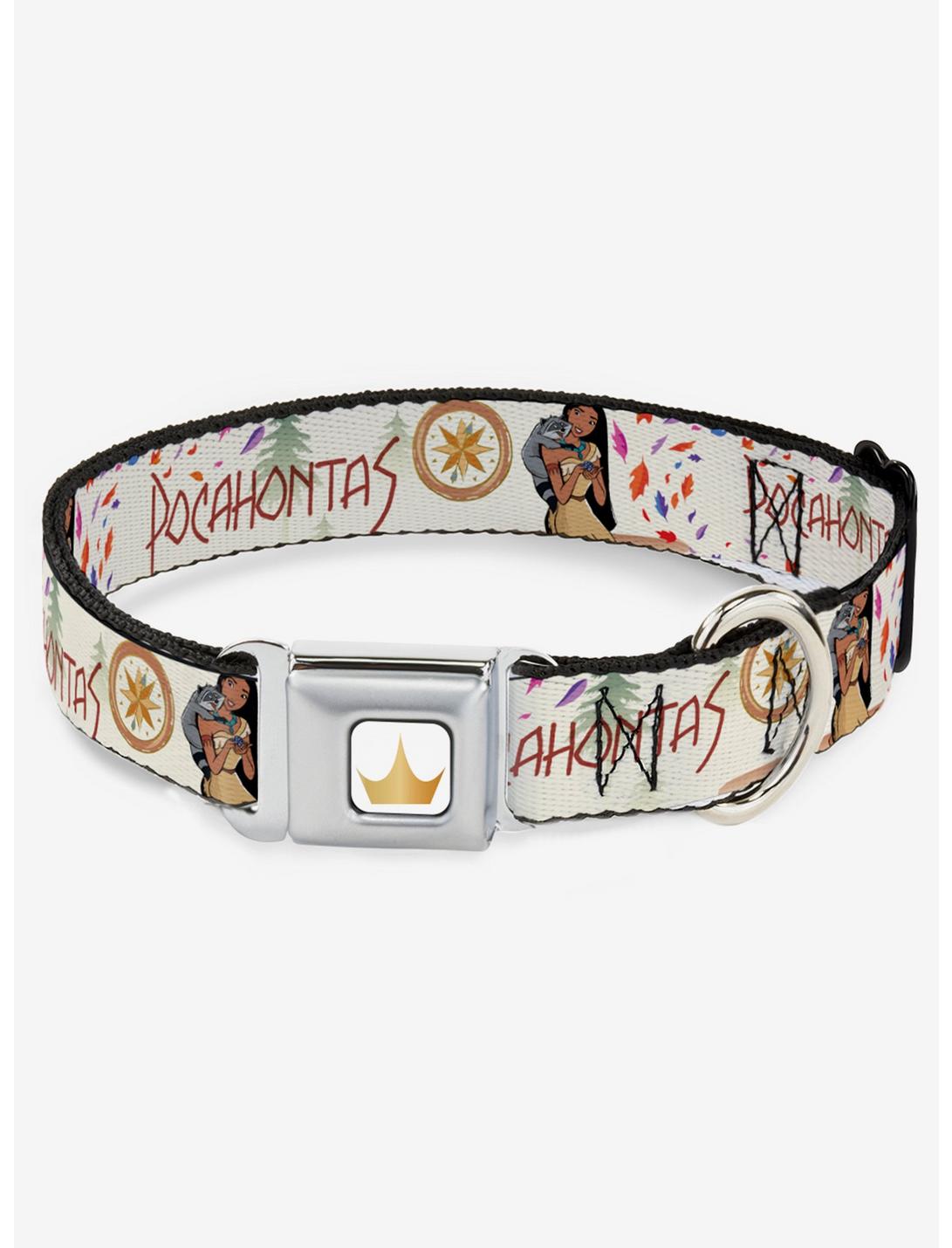 Disney Pocahontas Pocahontas And Meeko Compass Seatbelt Dog Collar, BROWN, hi-res