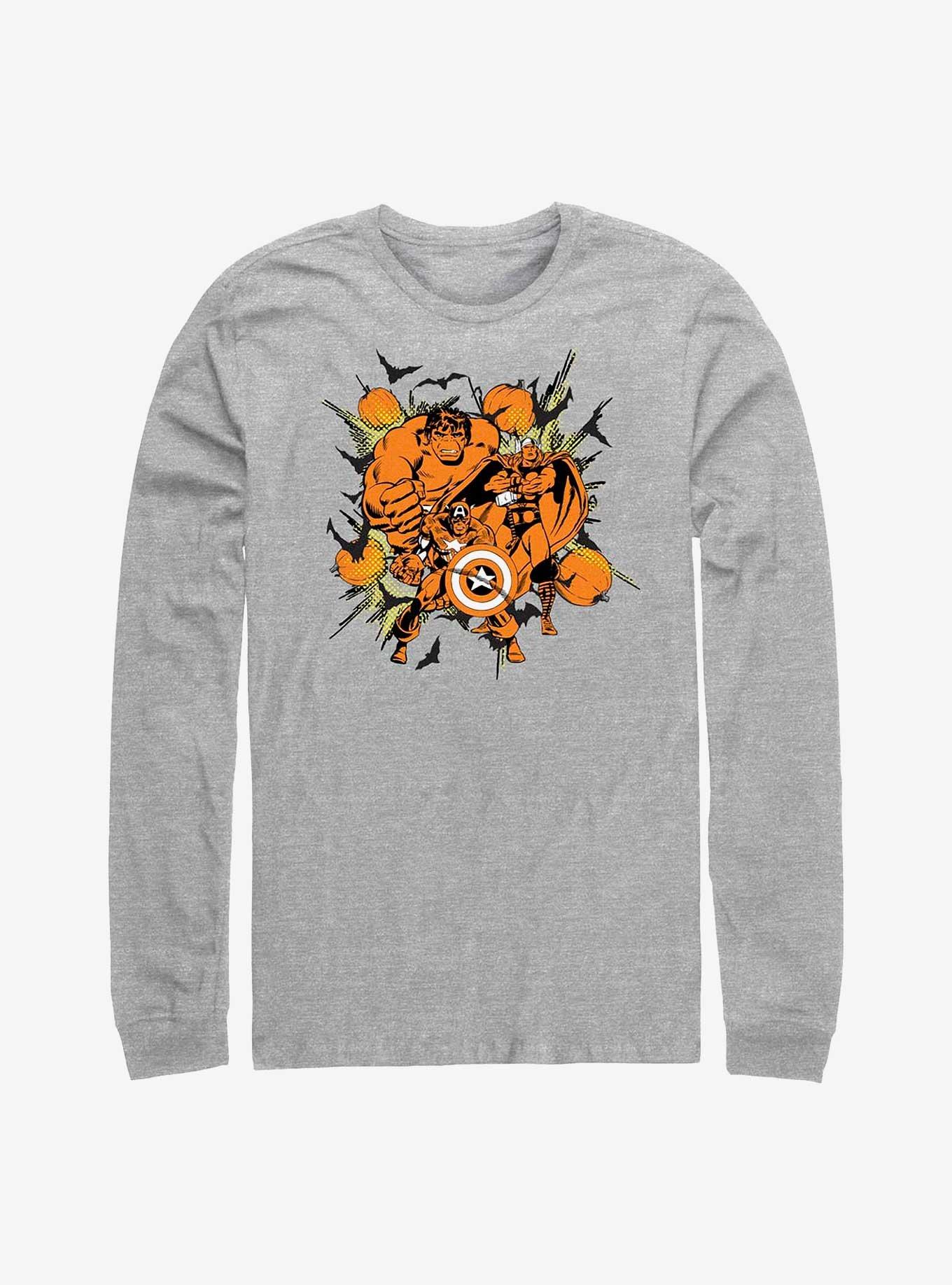Marvel Avengers Group Pumpkin Long-Sleeve T-Shirt, , hi-res