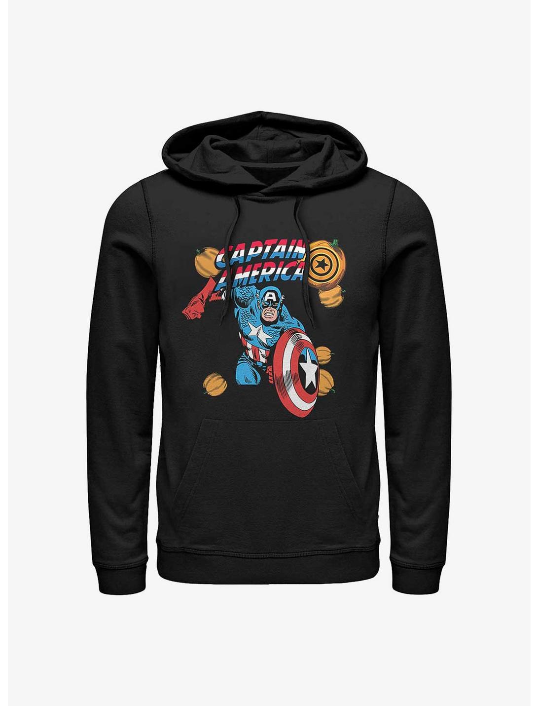 Marvel Captain America Pumpkins Hoodie, BLACK, hi-res
